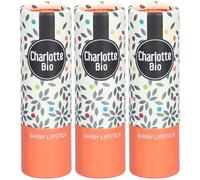 CHARLOTTE BIO Rouge à lèvres brillant - Corail Rouge(S) À Lèvres 3x3,5 g