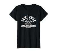 Charlotte Brontë Jane Eyre College Design T-Shirt Graphique avec Valeur, Femme, Noir, S