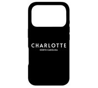 Charlotte, Caroline du Nord, NC, nom de Ville Minimaliste, Art Graphique Coque pour iPhone 17 Pro