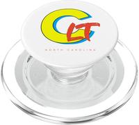 Charlotte CLT Caroline du Nord Années 80 90 Pop Music NC Queen City PopSockets PopGrip pour MagSafe