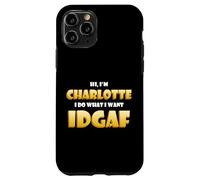 Charlotte Costume IDGAF Meme Funny Char Costume Charlottes Coque pour iPhone 11 Pro