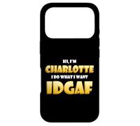 Charlotte Costume IDGAF Meme Funny Char Costume Charlottes Coque pour iPhone 17 Pro