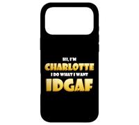 Charlotte Costume IDGAF Meme Funny Char Costume Charlottes Coque pour iPhone 17 Pro Max