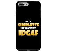 Charlotte Costume IDGAF Meme Funny Char Costume Charlottes Coque pour iPhone 7 Plus/8 Plus