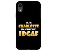 Charlotte Costume IDGAF Meme Funny Char Costume Charlottes Coque pour iPhone XR