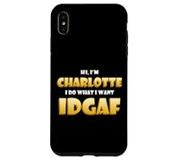 Charlotte Costume IDGAF Meme Funny Char Costume Charlottes Coque pour iPhone XS Max