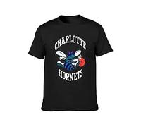Charlotte Hornets T-Shirt Black Shirt Men's Top Tee M