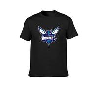 Charlotte Hornets T-Shirt Graphics Tee Black Tee Shirt L