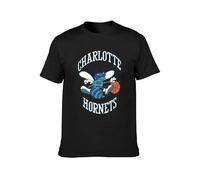 Charlotte Hornets T-Shirt Unisex Black Mens Tees S
