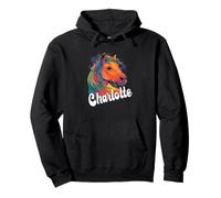 Charlotte - Joli prénom de Fille avec Un Beau Cheval Sweat à Capuche