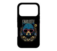 Charlotte NC Fun Ours Portant des Lunettes Motif Fleurs Coque pour iPhone 17 Pro