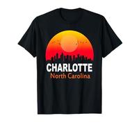 Charlotte North Carolina Vintage Retro City State USA T-Shirt