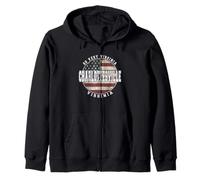 Charlottesville Virginia Drapeau américain Vintage Sweat à Capuche