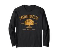 Charlottesville Virginia USA Style Vintage Vieilli Manche Longue