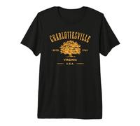 Charlottesville Virginia USA Style Vintage Vieilli T-Shirt Haut de Gamme