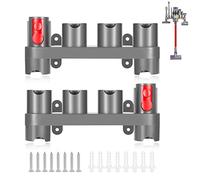 Charlux Lot de 2 supports pour aspirateur Dyson V15 V10 V11 V8 V7 Absolute Animal Trigger Motorhead Detect Outsize Detect - Support mural - Gris