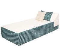 CHARLY | Lit de piscine | COZIP BLANC / PALOMA | 180 x 140 x h38 cm / Tissu batyline