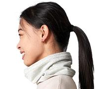 CHARM 2 En 1 Cache Cou Femme Multifonctionnel - Foulard Bandeau Homme 100% Coton Bio Echarpe Boucle Tubulaire Fin Mélangé Blanc