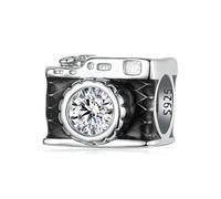 Charm Appareil Photo En Argent Sterling 925, Compatible Avec Bracelet Original, Accessoires De Bijoux Diy, Perles Bamoer