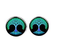 Charm Arbre de Vie Couronne Time Glass Gem Boutons de manchette Mode Hommes Chemise Bouton Accessoires pour Carte Privée Commande