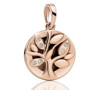 Charm Arbre de vie Généalogique Famille Charm Perle - en Or Rose Argent Sterling S925 breloque pour Pandora Femme Bracelet