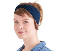 CHARM Bandeau Cheveux Homme Elastique - Bandana Japonais Serre Tete Femme Chic Accessoires Yoga Sport Fitness Marine Bleu