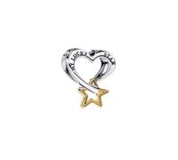 Charm - Bonne Étoile & Cœur - Argent - Mixte - Adulte - Argenté