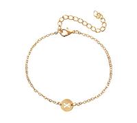 Charm Bracelet for Women Personalized Initial Bracelet 18K Stainless Steel Letter Pear Shaped (X, One Size)
