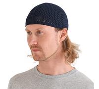 CHARM Chapeau Homme Kufi en Soie - Bonnet Chimio Femme Silk Bonnet Skull Cap Calotte Élastique Japon Marine XL