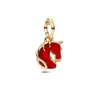 Charm cheval de feu en argent 925 compatible avec les bracelets Pandora, Trollbeads, Chamilia, Biagi et beaucoup d'autres bracelets à breloques britanniques.