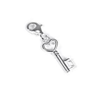 Charm vec Cœur en Argent 925/1000 Attache Mousqueton