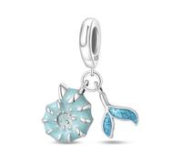 Charm coquillage, accessoire de bracelet à breloques en argent sterling 925, compatible avec le collier bracelet pandora, cadeau pour femme