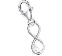 Charm cœur infini avec fermoir mousqueton en argent sterling 925 pour bracelet mendiant