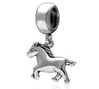 Charm de bébé cheval en argent sterling 925, charm animal, pour bracelet à charm Pandora.