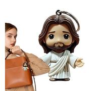 Charm De Clé En Forme De De Personnages - Porte-Clés Avec Figure De Jésus En 2D En Acrylique Avec Pendentif,Charme De Sac Fait Main Petite Décoration Pour La Maison - Pour
