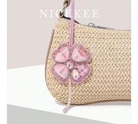 Charm de sac de vacances minimaliste, pendentif d'arbre de coco factice perlé à blocs de couleurs, accessoire décoratif mini exquis, design petit et unique, polyvalent pour un usage quotidien, convien