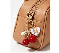 Charm de sac papillon doré cerise - Décoration suspendue de sac à dos en forme de cerise à la mode, porte-clés, charm de sac, pendentif en alliage A-Z, pendentif d'écouteur, pendentif de voiture, pend