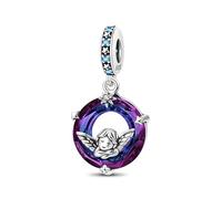 Charm en argent 925 avec pendentif en forme d'ange Cupidon - Compatible avec les bracelets Pandora, Trollbeads, Chamilia, Biagi et beaucoup d'autres bracelets à breloques britanniques.
