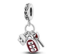 Charm en argent 925 pour bracelets Pandora, Trollbeads, Chamilia, Biagi et de nombreux autres modèles de clés de maison et de voiture