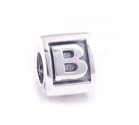 Charm En argent sterling 925 Lettre « B » pour bracelets type Pandora/Biagi/Chamilia et Trollbeads