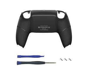CHARM FOCUS Back Shell Grip Cover for PS5 Controller, Soft Rubber Overmold and Anti-Slip Diamond Texture, Seamless-Fit Replacement PS5 Controller Shell, Black