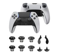 CHARM FOCUS Baguettes en métal et pagaies arrière pour manette PS5 Edge | Kit de remplacement pour joysticks analogiques PS5 Dual Sense Edge, 6 joysticks, 4 boutons arrière, noir