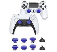 CHARM FOCUS Barres de pouce pour accessoires de driver PS5, baguettes de pouce pour driver PS4, kit de rechange pour manette de manette Switch Pro, 6 joystick, 2 bases, bleu