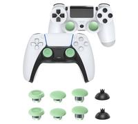 CHARM FOCUS Barres de pouce pour accessoires de driver PS5, baguettes de pouce pour driver PS4, kit de remplacement pour manette de manette analogique Switch Pro, 6 joystick, 2 bases, vert