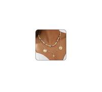Charm for Women Beachy Seashell Starfish Shell Beach Jewelry for Women Pearl Coin Portrait Summer s Chunky Charm Puka Shell Surfer Beach