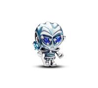 Pandora Charm Game of Thrones Marcheur blanc Argent sterling Cristal vert glacé Émail bleu clair