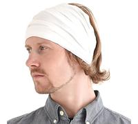 CHARM Homme Bandeau Japonais Sports - Tête Bande Bandana Extensible Blanc L