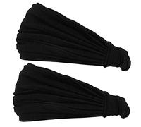 CHARM Homme Bandeau Japonais Sports - Tête Bande Bandana Extensible Noir 2pk M