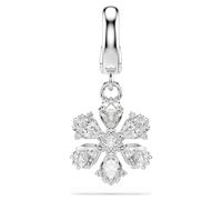Charm Idyllia, Tailles variées, Flocon de neige, Blanc, Métal rhodié OS