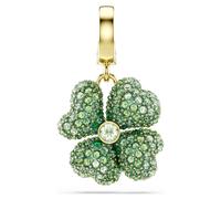 Charm Idyllia, Trèfle à quatre feuilles, Vert, Doré à l’or 18 carats (750/1000) OS